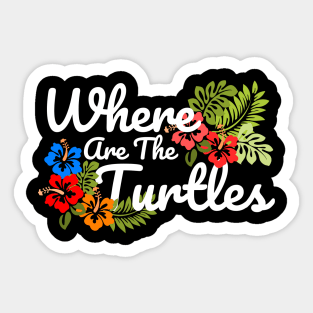 The office Where Are The Turtles White Text Sticker